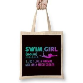 Humuts Swim Girl Definition Swimmer Water Sport Swimming Instructor Bez Çanta