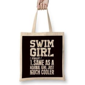 Humuts Swim Girl Definition Swimmer Water Sport Swimming Instructor Bez Çanta