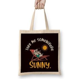 Humuts Take Me Somewhere Beach Sunny Vacation Summer Travel Sunset Bez Uzun Saplı Açık Bej Rengi Çanta
