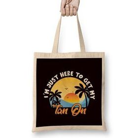Humuts Tan Beach Island Vacation Ocean Traveler Sunset Sunrise Sun Bez Uzun Saplı Açık Bej Rengi Çanta