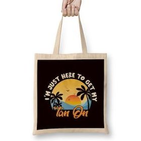 Humuts Tan Beach Island Vacation Ocean Traveler Sunset Sunrise Sun Bez Uzun Saplı Açık Bej Rengi Çanta