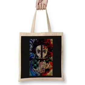 Humuts Tanjirō Kamado Demon Slayer Kimetsu No Yaiba Bez Uzun Saplı Açık Bej Rengi Çanta