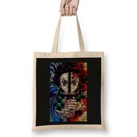 Humuts Tanjirō Kamado Demon Slayer Kimetsu No Yaiba Bez Uzun Saplı Açık Bej Rengi Çanta