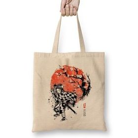 Humuts Tanjiro Demon Slayer Kimetsu No Yaiba Anime Bez Uzun Saplı Açık Bej Rengi Çanta