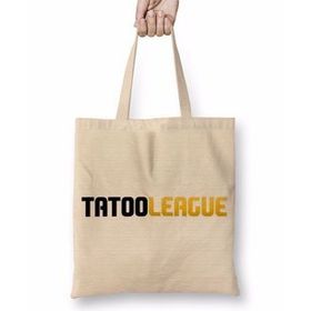Humuts Tatooleague Logo Preto Bez Uzun Saplı Açık Bej Rengi Çanta