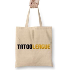Humuts Tatooleague Logo Preto Bez Uzun Saplı Açık Bej Rengi Çanta