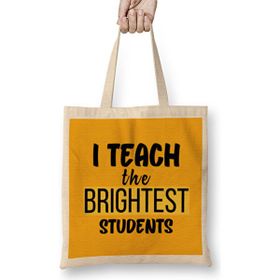 Humuts Teacher Learning Inspire Science Student School Inspirational Bez Uzun Saplı Açık Bej Rengi Çanta