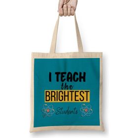 Humuts Teacher Learning Inspire Science Student School Inspirational Bez Uzun Saplı Açık Bej Rengi Çanta