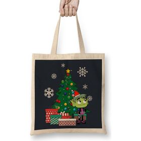 Humuts Teen Titans Beast Boy Around The Christmas Tree Bez Kadın Günlük Çanta