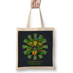 Humuts Teenage Mutant Ninja Turtles Retro Japanese Bez Uzun Saplı Açık Bej Rengi Çanta