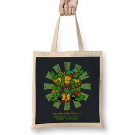 Humuts Teenage Mutant Ninja Turtles Retro Japanese Bez Uzun Saplı Açık Bej Rengi Çanta