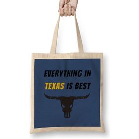 Humuts Texas Quote Vintage Retro Rainbow Style Uzun Saplı Bez Çanta