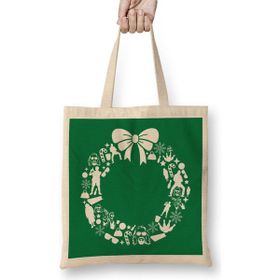 Humuts The Big Lebowski Christmas Wreath Pattern Bez Kadın Günlük Çanta