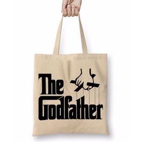 Humuts The Godfather Illüstrasyon Bez Kadın Günlük Çanta