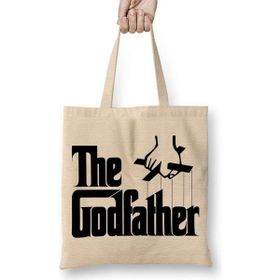 Humuts The Godfather Illüstrasyon Bez Kadın Günlük Çanta