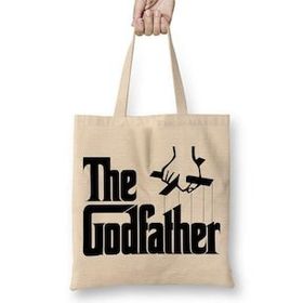 Humuts The Godfather Illüstrasyon Bez Kadın Günlük Çanta
