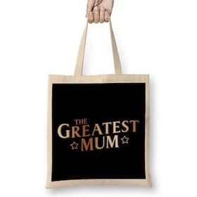 Humuts The Greatest Mum Bez Uzun Saplı Açık Bej Rengi Çanta