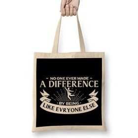 Humuts The Greatest Showman Being Someone Else Quote Bez Uzun Saplı Açık Bej Rengi Çanta