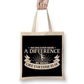Humuts The Greatest Showman Being Someone Else Quote Bez Uzun Saplı Açık Bej Rengi Çanta