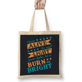 Humuts The Greatest Showman Come Alive Quote Bez Uzun Saplı Açık Bej Rengi Çanta