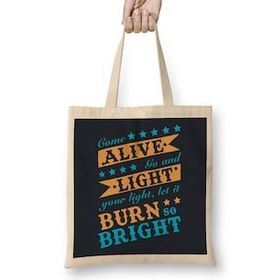 Humuts The Greatest Showman Come Alive Quote Bez Uzun Saplı Açık Bej Rengi Çanta