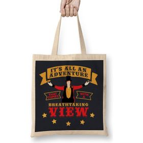 Humuts The Greatest Showman Ringman Breathtaking View Quote Bez Uzun Saplı Açık Bej Rengi Çanta