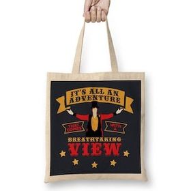 Humuts The Greatest Showman Ringman Breathtaking View Quote Bez Uzun Saplı Açık Bej Rengi Çanta