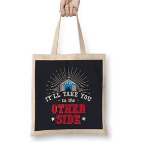 Humuts The Greatest Showman The Other Side Quote Big Top Bez Uzun Saplı Açık Bej Rengi Çanta
