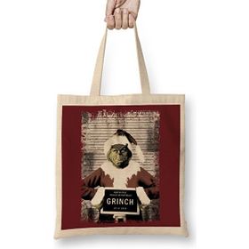 Humuts The Grinch Christmas Mugshot Bez Uzun Saplı Açık Bej Rengi Çanta
