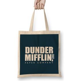 Humuts The Office Dunder Mifflin Bez Uzun Saplı Açık Bej Rengi Çanta