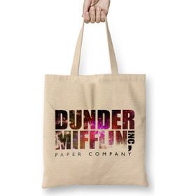 Humuts The Office Dunder Mifflin Halloween Bez Uzun Saplı Açık Bej Rengi Çanta