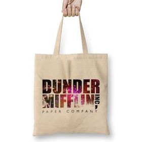 Humuts The Office Dunder Mifflin Halloween Bez Uzun Saplı Açık Bej Rengi Çanta