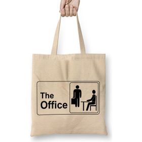 Humuts The Office Logo 01 Bez Uzun Saplı Açık Bej Rengi Çanta