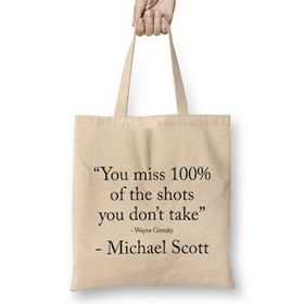 Humuts The Office Michael Scott Quote Thats What She Said Or He Said Bez Uzun Saplı Açık Bej Rengi Çanta