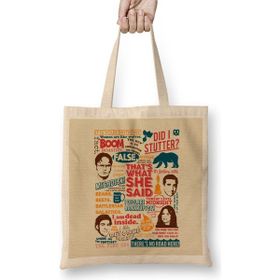 Humuts The Office Quotes Bez Uzun Saplı Açık Bej Rengi Çanta