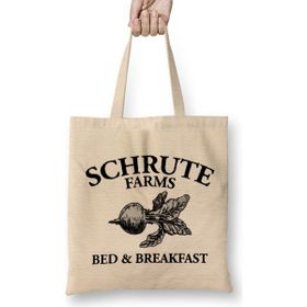 Humuts The Office Schrute Farms Bed & Breakfast 02 Bez Uzun Saplı Açık Bej Rengi Çanta