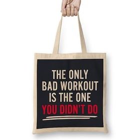 Humuts The Only Bad Workout Is The One You Dont Do Bez Uzun Saplı Açık Bej Rengi Çanta