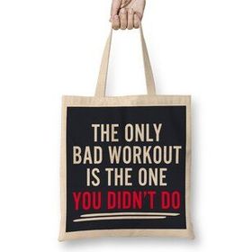 Humuts The Only Bad Workout Is The One You Dont Do Bez Uzun Saplı Açık Bej Rengi Çanta