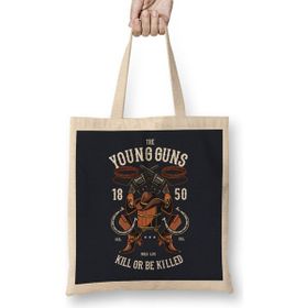 Humuts The Young Guns Cowboy Hat Boots Bez Uzun Saplı Açık Bej Rengi Çanta