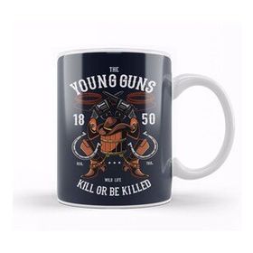 Humuts The Young Guns Cowboy Hat Boots Kupa Bardak