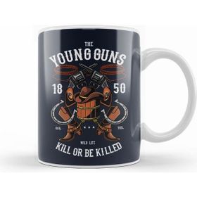 Humuts The Young Guns Cowboy Hat Boots Kupa Bardak