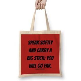 Humuts Theodore Roosevelt Quotes Gifts Vintage Retro Rainbow Style Bez Uzun Saplı Açık Bej Rengi Çanta