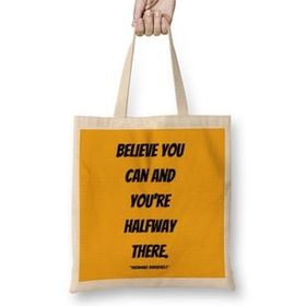 Humuts Theodore Roosevelt Quotes Gifts Vintage Retro Rainbow Style Bez Uzun Saplı Açık Bej Rengi Çanta