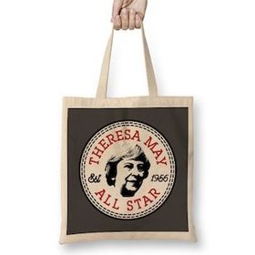 Humuts Theresa May All Star Converse Logo Bez Uzun Saplı Açık Bej Rengi Çanta