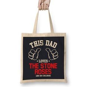 Humuts This Dad Loves The Stone Roses And His Children Uzun Saplı Bez Çanta