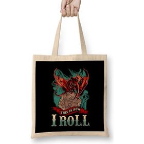 Humuts This Is How I Roll Rpg Tabletop Gaming Dice Pun Uzun Saplı Bez Çanta