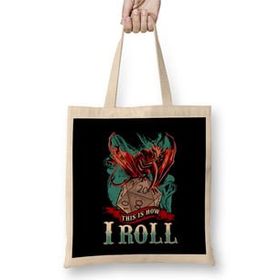Humuts This Is How I Roll Rpg Tabletop Gaming Dice Pun Uzun Saplı Bez Çanta
