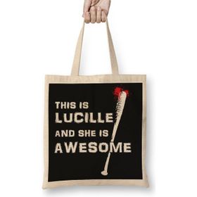 Humuts This Is Lucille And She Is Awesome Walking Dead Uzun Saplı Bez Çanta
