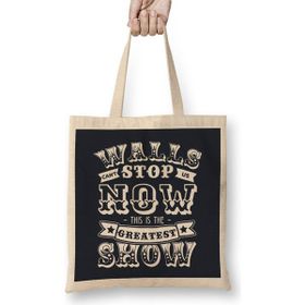 Humuts This Is The Greatest Show Bez Uzun Saplı Açık Bej Rengi Çanta