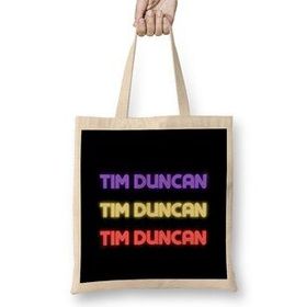 Humuts Tim Duncan Basketball Gifts Vintage Retro Rainbow Quotes For Boys And Dad Bez Kadın Günlük Çanta